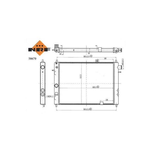 Kylare, motorkylning Nrf 58670 NRF Kylare, motorkylning Nrf 58670 NRF