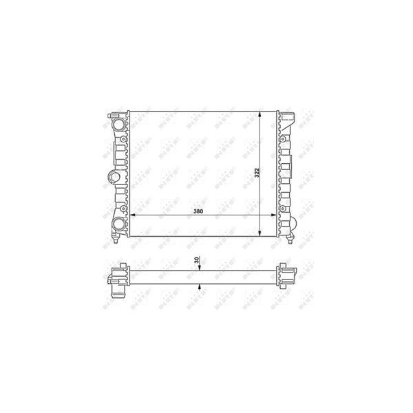 Kylare, motorkylning Nrf 58696 NRF
