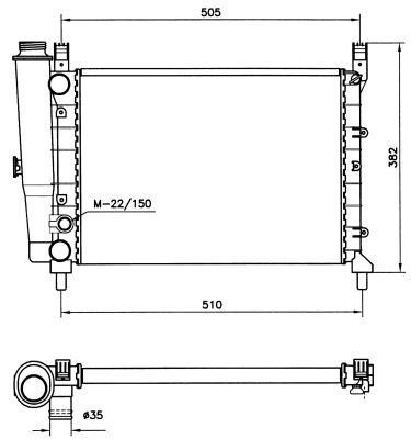 Kylare, motorkylning Nrf 58705 NRF