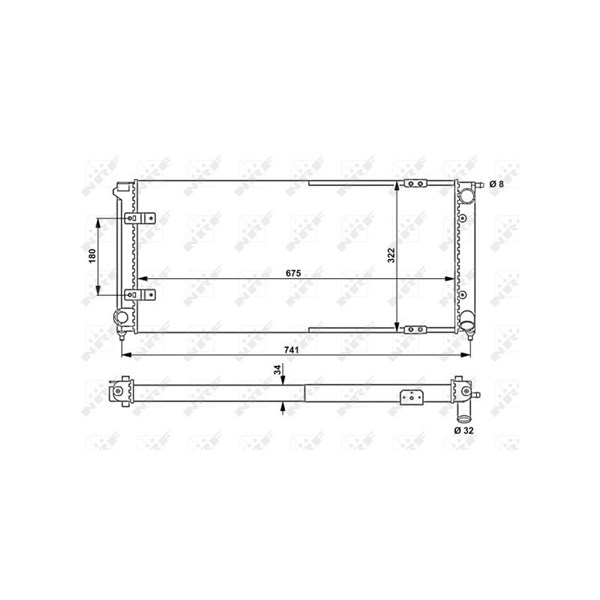Kylare, motorkylning Nrf 58712 NRF Kylare, motorkylning Nrf 58712 NRF