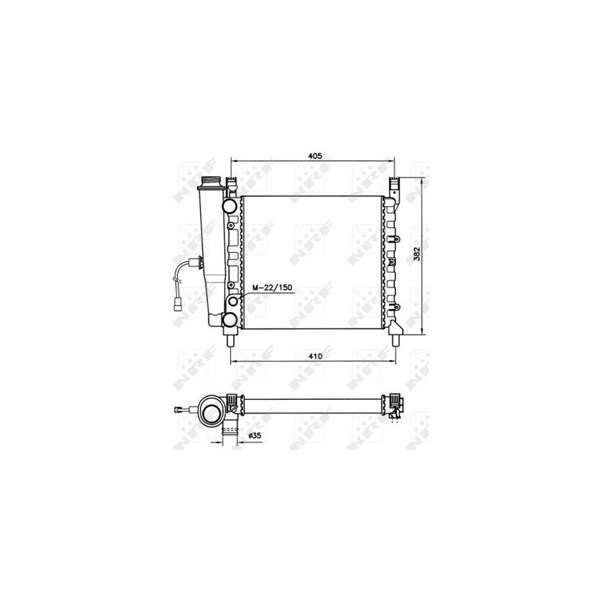 Kylare, motorkylning Nrf 58731 NRF