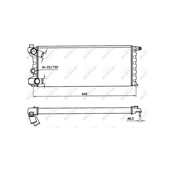 Kylare, motorkylning Nrf 58742 NRF