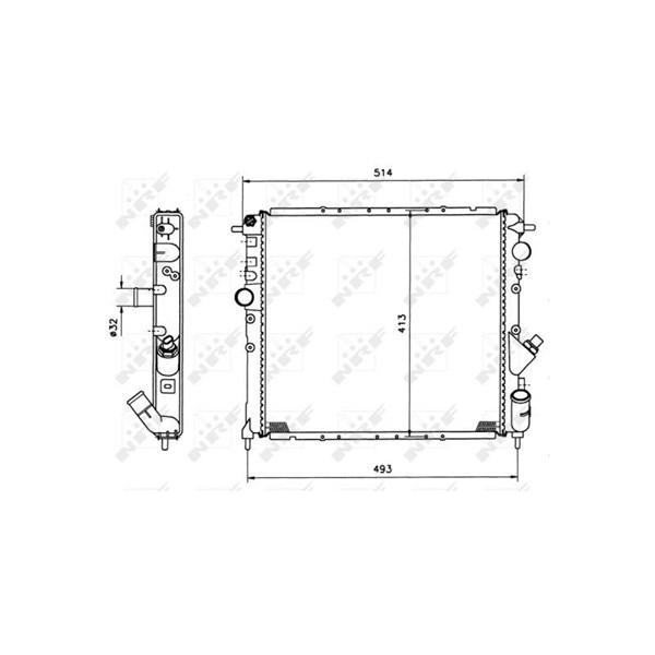 Kylare, motorkylning Nrf 58784 NRF