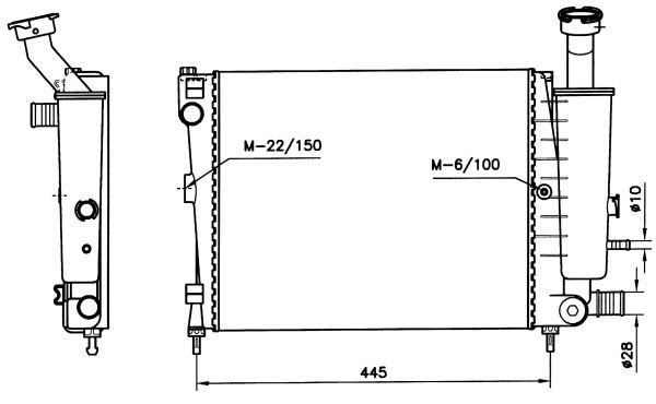 Kylare, motorkylning Nrf 58789 NRF