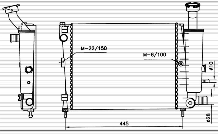 Kylare, motorkylning Nrf 58789 NRF