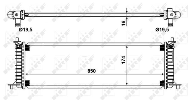 Kylare, motorkylning Nrf 58790 NRF