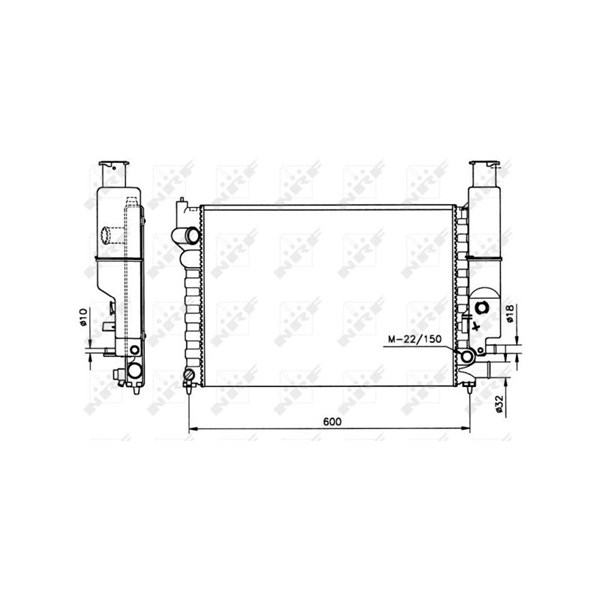 Kylare, motorkylning Nrf 58802 NRF