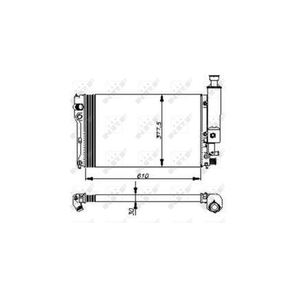 Kylare, motorkylning Nrf 58805 NRF