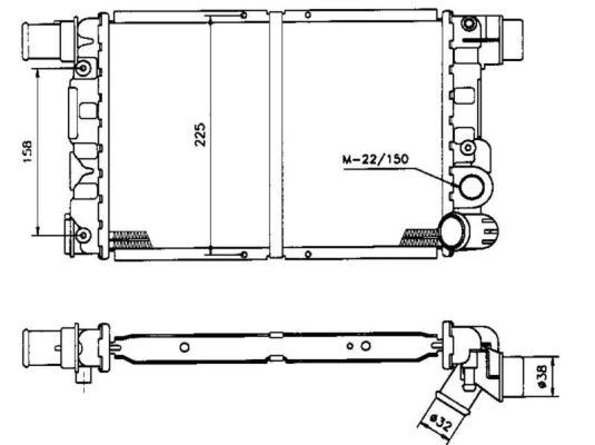 Kylare, motorkylning Nrf 58844 NRF