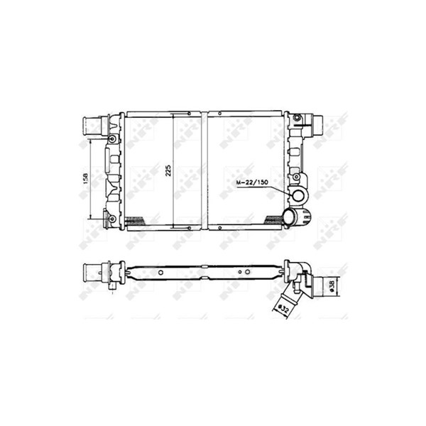 Kylare, motorkylning Nrf 58844 NRF
