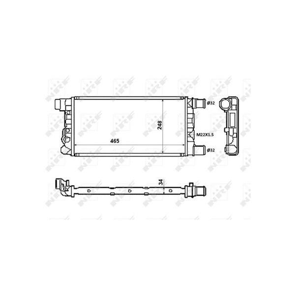 Kylare, motorkylning Nrf 58845 NRF Kylare, motorkylning Nrf 58845 NRF