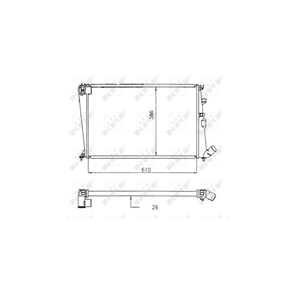 Kylare, motorkylning Nrf 58914 NRF