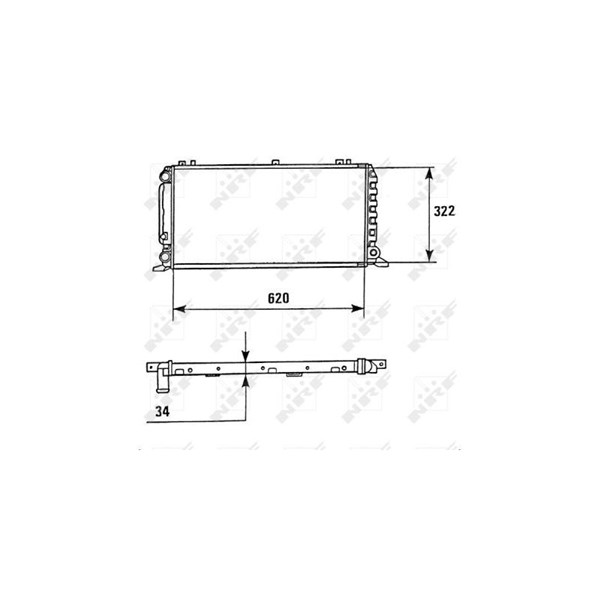 Kylare, motorkylning Nrf 58928 NRF