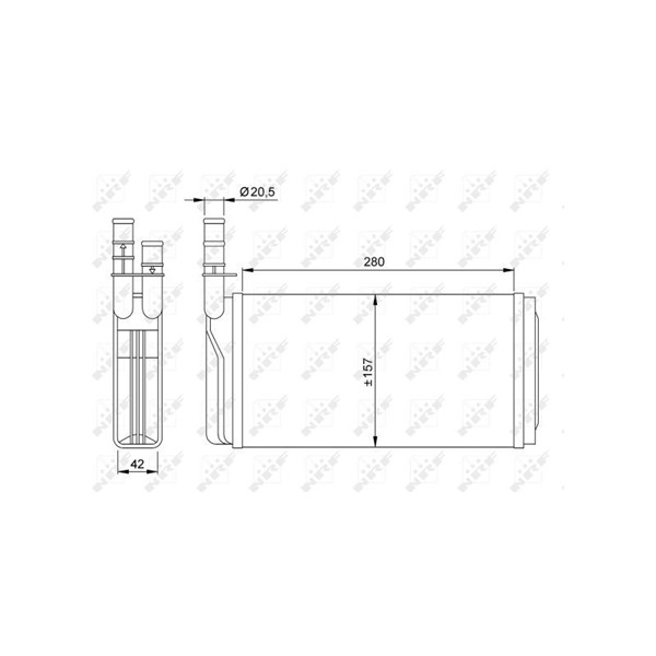 Värmeväxlare, kupévärme Nrf 58931 NRF Värmeväxlare, kupévärme Nrf 58931 NRF