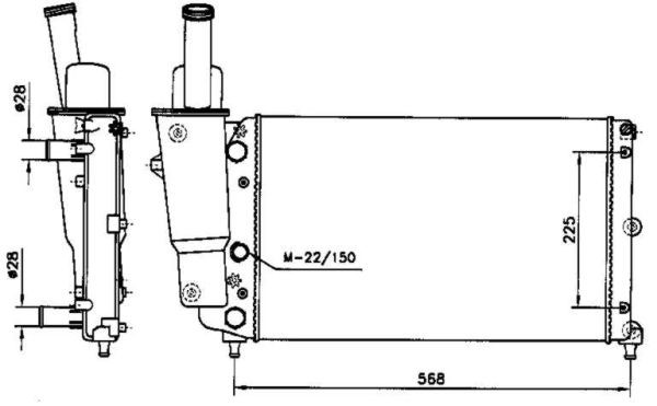Kylare, motorkylning Nrf 58952 NRF