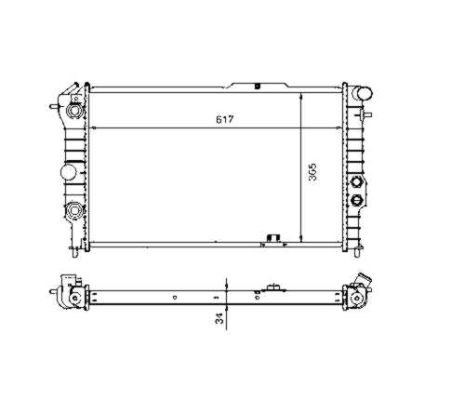 Kylare, motorkylning Nrf 58973 NRF