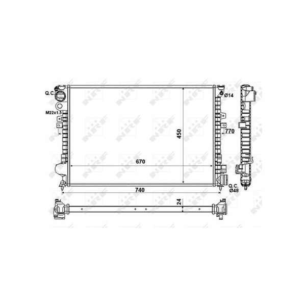 Kylare, motorkylning Nrf 58993 NRF Kylare, motorkylning Nrf 58993 NRF