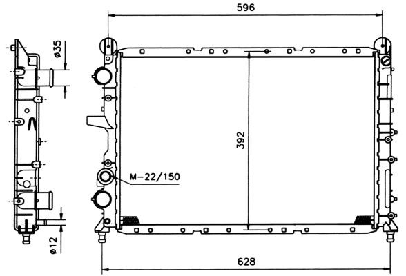 Kylare, motorkylning Nrf 58995 NRF