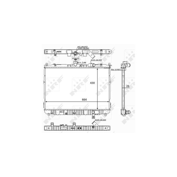 Kylare, motorkylning Nrf 59046 NRF