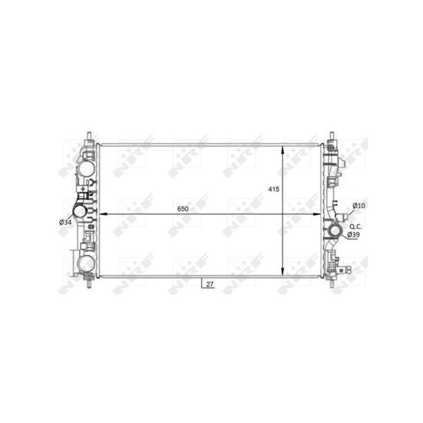 Kylare, motorkylning Nrf 59076 NRF Kylare, motorkylning Nrf 59076 NRF