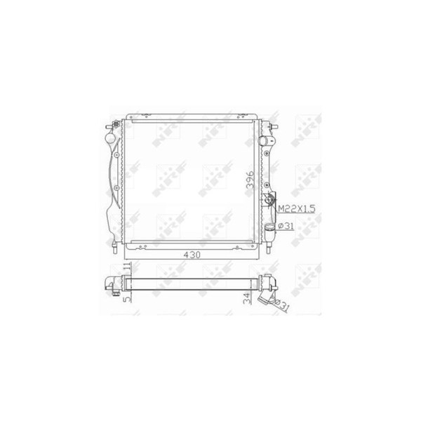 Kylare, motorkylning Nrf 59121 NRF