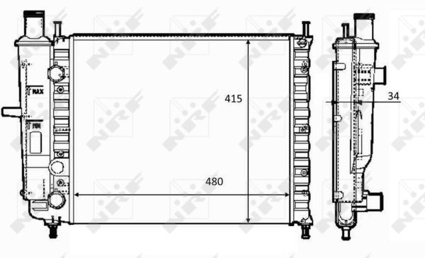 Kylare, motorkylning Nrf 59123 NRF Kylare, motorkylning Nrf 59123 NRF