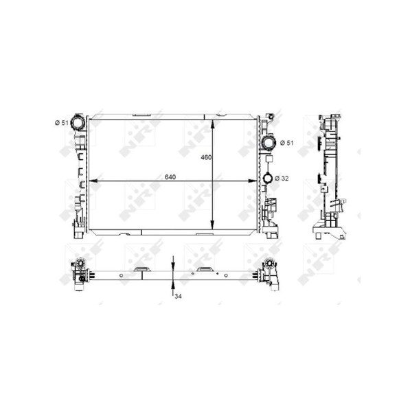 Kylare, motorkylning Nrf 59133 NRF