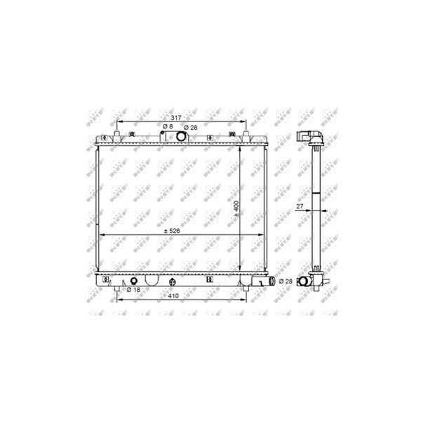 Kylare, motorkylning Nrf 59209 NRF