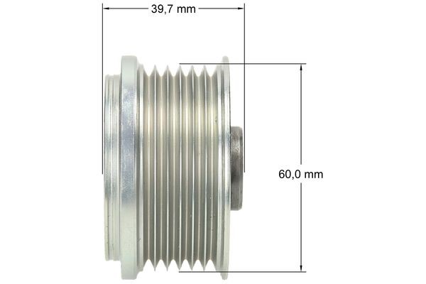 Frihjulskoppling, generator