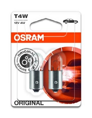 Glödlampa OSRAM ORIGINAL T4W BA9s, Bak, Sidoinstallation Osram 38 OSRAM