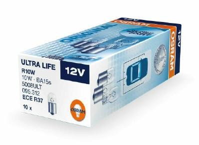 Glödlampa OSRAM ULTRA LIFE R10w BA15s, Fram, Bak, Fram eller bak  OSRAM
