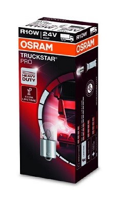 Glödlampa OSRAM TRUCKSTAR PRO R10w BA15s, Bak, Fram, Upptill, For OSRAM