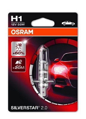 Halogenlampa OSRAM SILVERSTAR 2.0 H1 P14,5s Osram 64150SV2-01B OSRAM