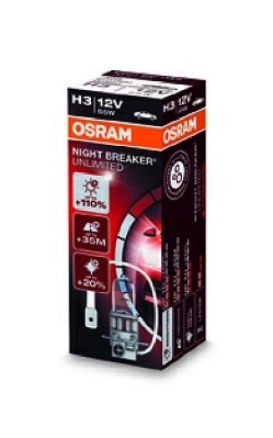 Halogenlampa OSRAM NIGHT BREAKER UNLIMITED H3 PK22s Osram 64151NB OSRAM