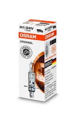 Halogenlampa OSRAM ORIGINAL H1 P14,5s 24V, Nedre Osram 64155 OSRAM