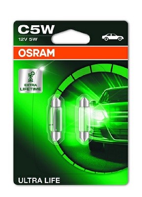 Glödlampa, innerbelysning OSRAM ULTRA LIFE C5w SV8,5-8, Bak, Fram OSRAM