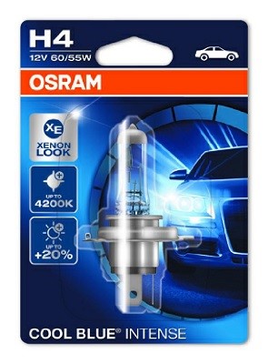Halogenlampa  OSRAM COOL BLUE INTENSE H4 P43t, Fram Osram 64193CB OSRAM