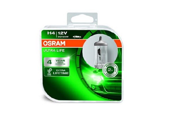 Halogenlampa  OSRAM ULTRA LIFE H4 P43t, Fram Osram 64193ULT-HCB OSRAM
