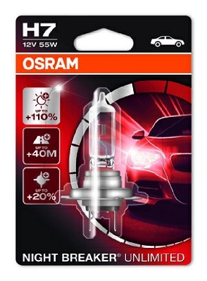 Halogenlampa OSRAM NIGHT BREAKER UNLIMITED H7 PX26d Osram 64210NB OSRAM