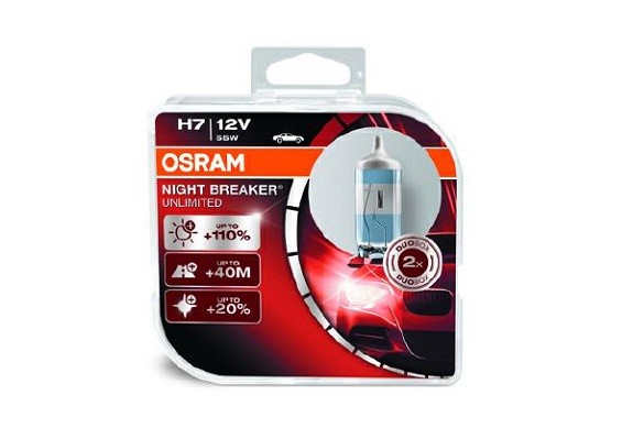Halogenlampa OSRAM NIGHT BREAKER UNLIMITED H7 PX26d Osram 64210NB OSRAM