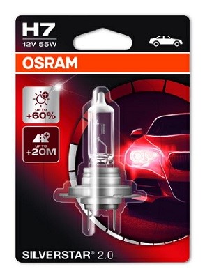 Halogenlampa OSRAM SILVERSTAR 2.0 H7 PX26d 12V Osram 64210SV2-01B OSRAM