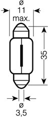 Glödlampa, innerbelysning OSRAM ORIGINAL Socket Bulb SV8,5-8, Fra OSRAM