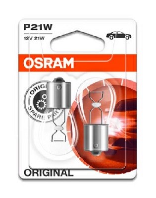 Glödlampa OSRAM ORIGINAL P21W BA15s, Bak, Fram, Fram eller bak, B OSRAM