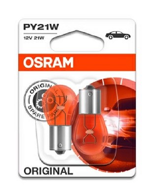 Glödlampa OSRAM ORIGINAL PY21W BAU15s, Fram, Bak, Fram eller bak, OSRAM