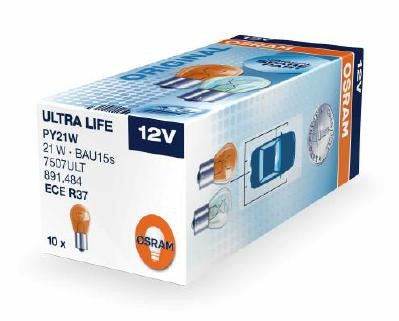 Glödlampa OSRAM ULTRA LIFE PY21W BAU15s, Fram, Bak, Fram eller ba OSRAM
