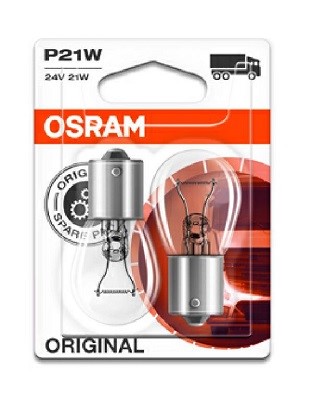 Glödlampa OSRAM ORIGINAL P21W BA15s, Bak, Fram, Fram eller bak, S OSRAM Glödlampa OSRAM ORIGINAL P21W BA15s, Bak, Fram, Fram eller bak, S OSRAM