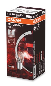 Glödlampa OSRAM TRUCKSTAR PRO P21W BA15s, Bak, Fram, Fram eller b OSRAM