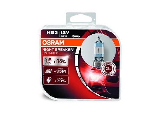 Halogenlampa  OSRAM NIGHT BREAKER UNLIMITED HB3 P20d Osram 9005NB OSRAM