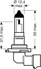 Halogenlampa OSRAM ORIGINAL H10 PY20d 12V Osram 9145 OSRAM