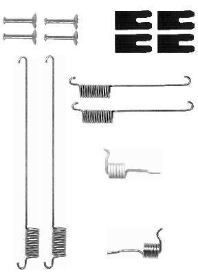 Tillbehörssats, bromsbackar, Bak, Bakaxel